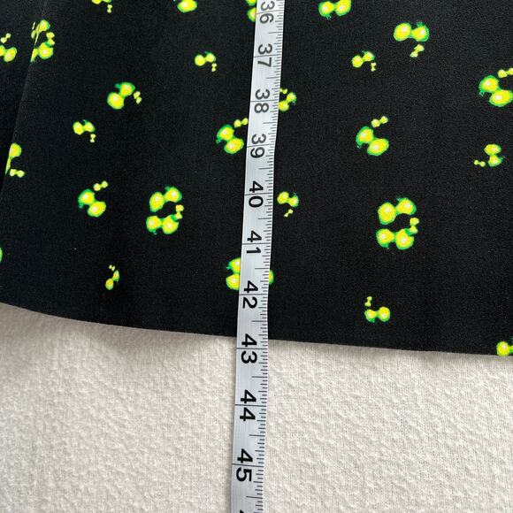 COS Frill Neck A-line Printed Dress Womens 4 Black Sleeveless Swing Floral Print - Picture 16 of 16